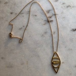 Gold Plated Sterling Silver Evil Eye Necklace